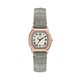 Fossil HARLOW Damenuhr Rose Gold Cream Grau Leder 27 mm Quarz 3-Zeiger -